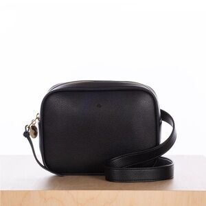 Ela Black Pebble Belt Bag with Gold Hardware